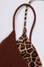 Layered Bikini Top in Brown Contrast - Image 5