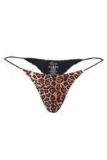 Thong Bikini Bottoms in Leopard Print - Image 3