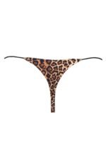 Thong Bikini Bottoms in Leopard Print - Image 4