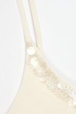 Side-Tie Thong Bikini Bottoms  in Pearl - Image 5