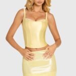 Satin Corset Top in Butter