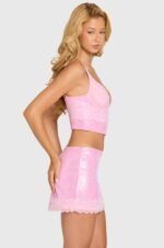 Sequin Lace Bralette Top  in Blossom - Image 4