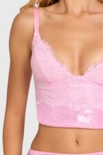 Sequin Lace Bralette Top  in Blossom - Image 5