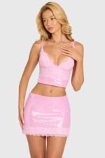 Sequin Lace Bralette Top  in Blossom - Image 7